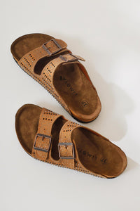 Aire Mink Double-Strap Gemstone Detail Slides