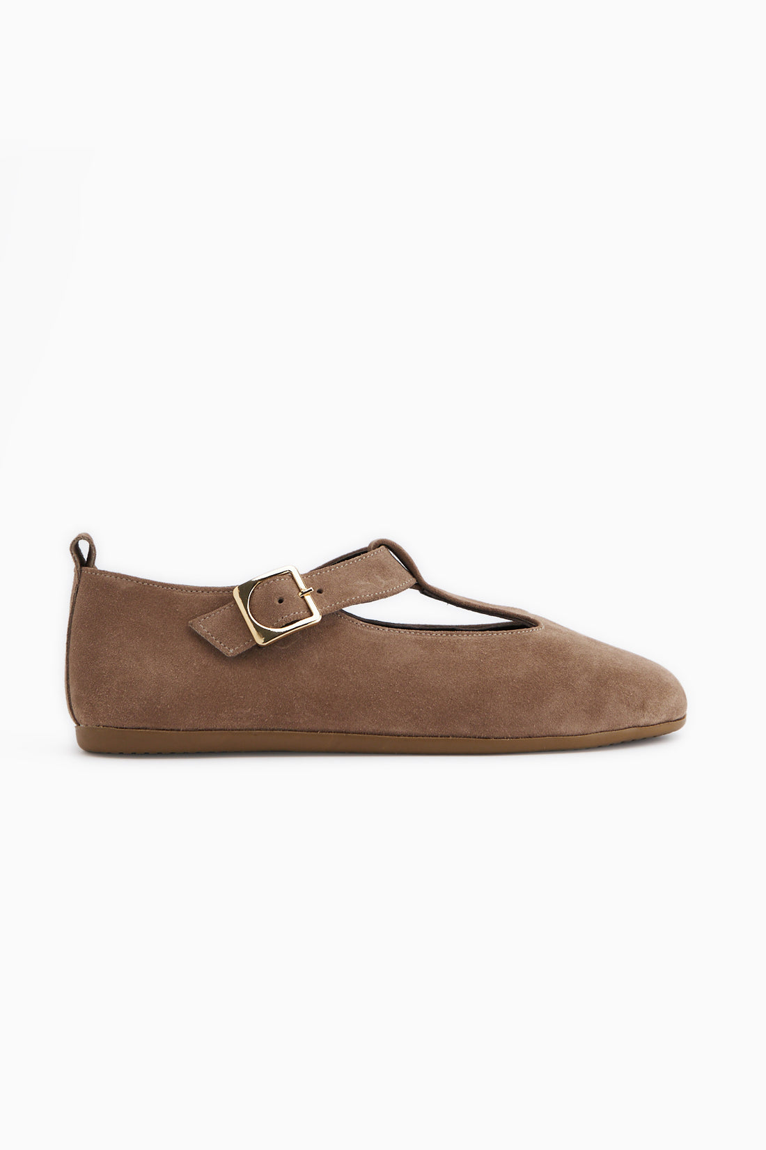 Danni Genuine Leather Mink Suede Belted Women’s Ballet Flats