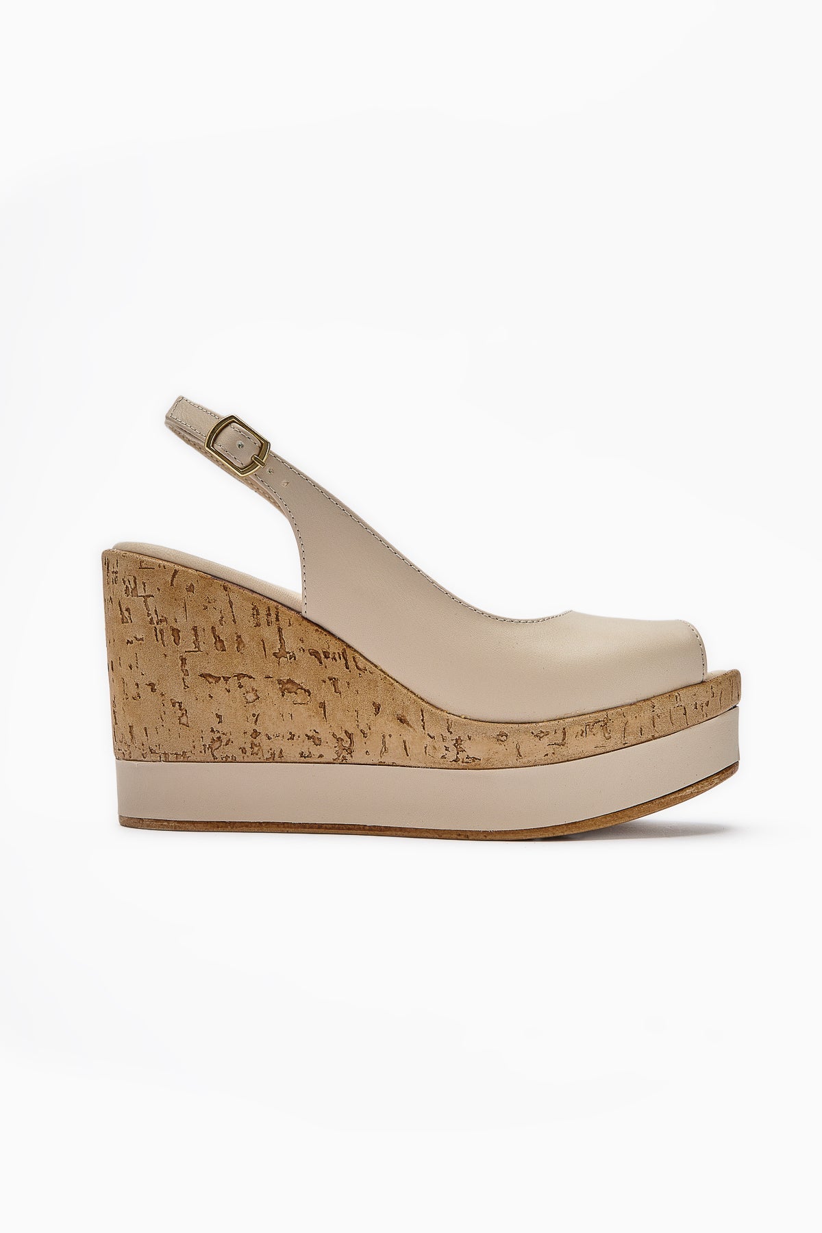 Jenny Women's Beige Platform Heels