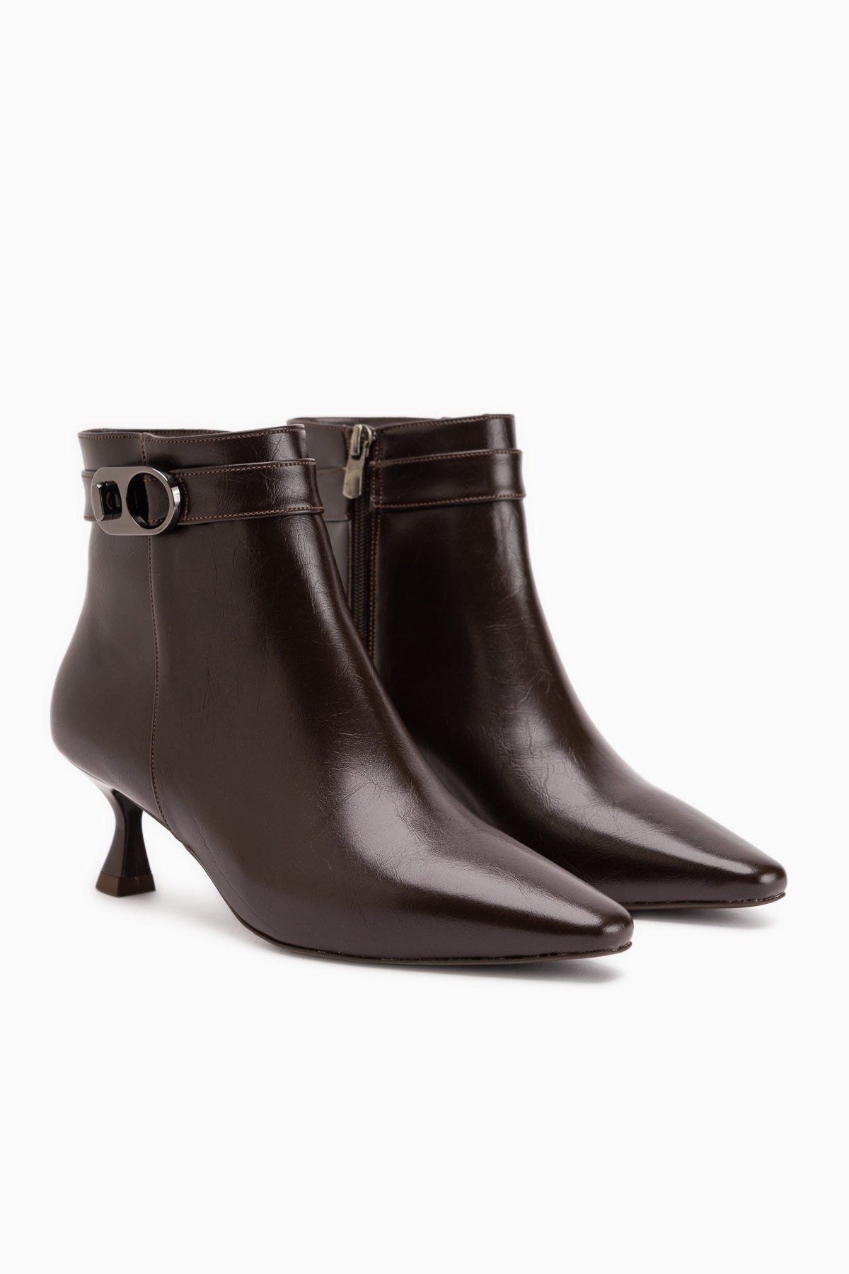 Kathie Brown Buckle Detailed Women’s Boots