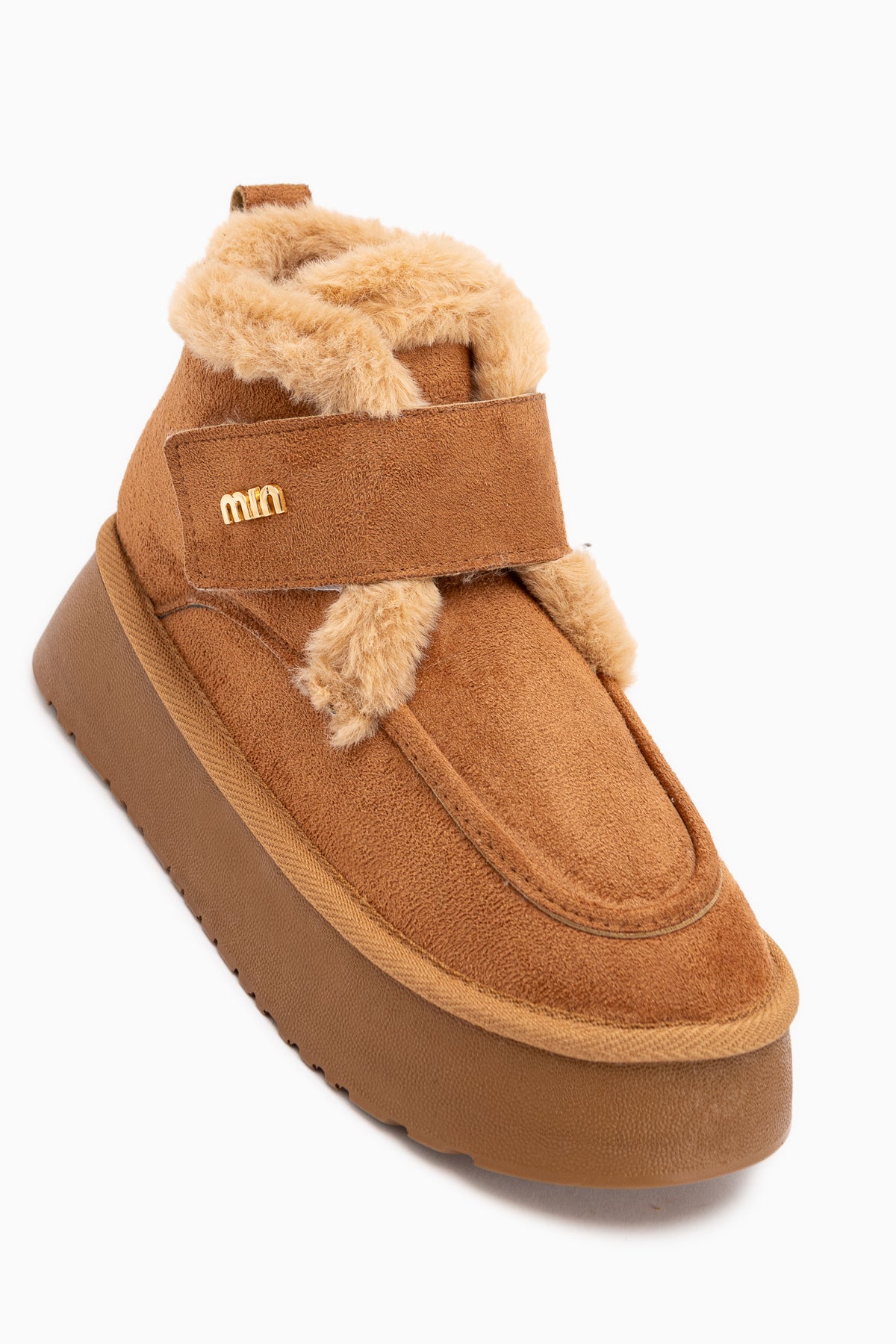 Celia Tan Suede Fur Thick Sole Women’s Boots