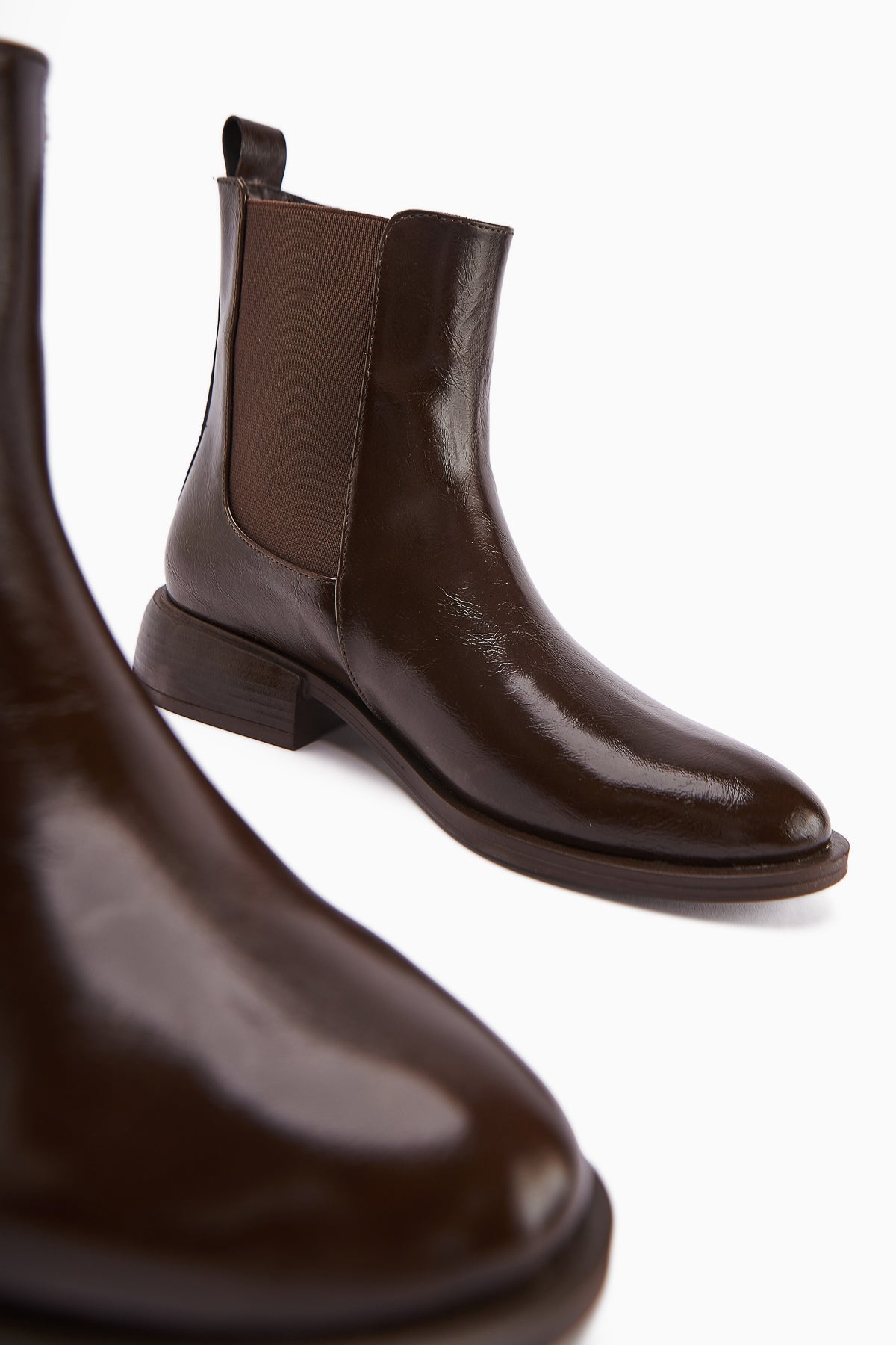 Juta Coffee Elastic Pull-On Women's Boots