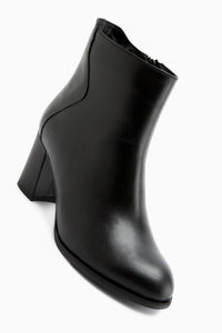 Eliza – Black Genuine Leather Heeled Boot (Women)