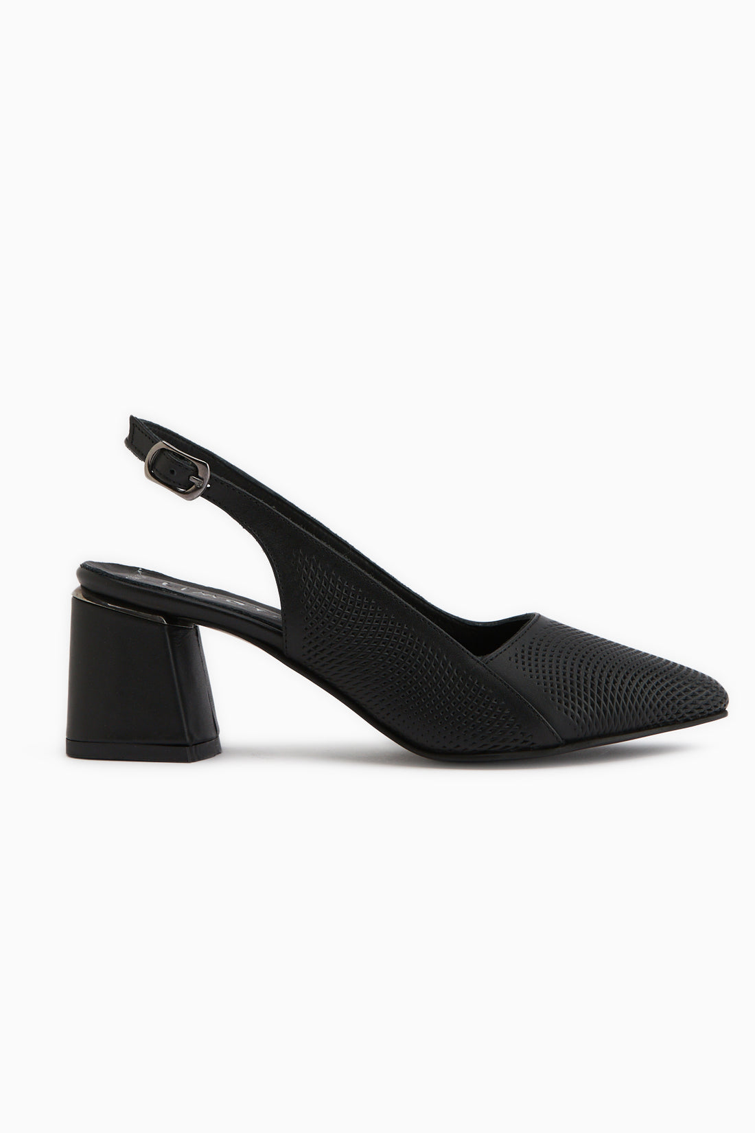 Donia Genuine Leather Black Heeled Women’s Sandal