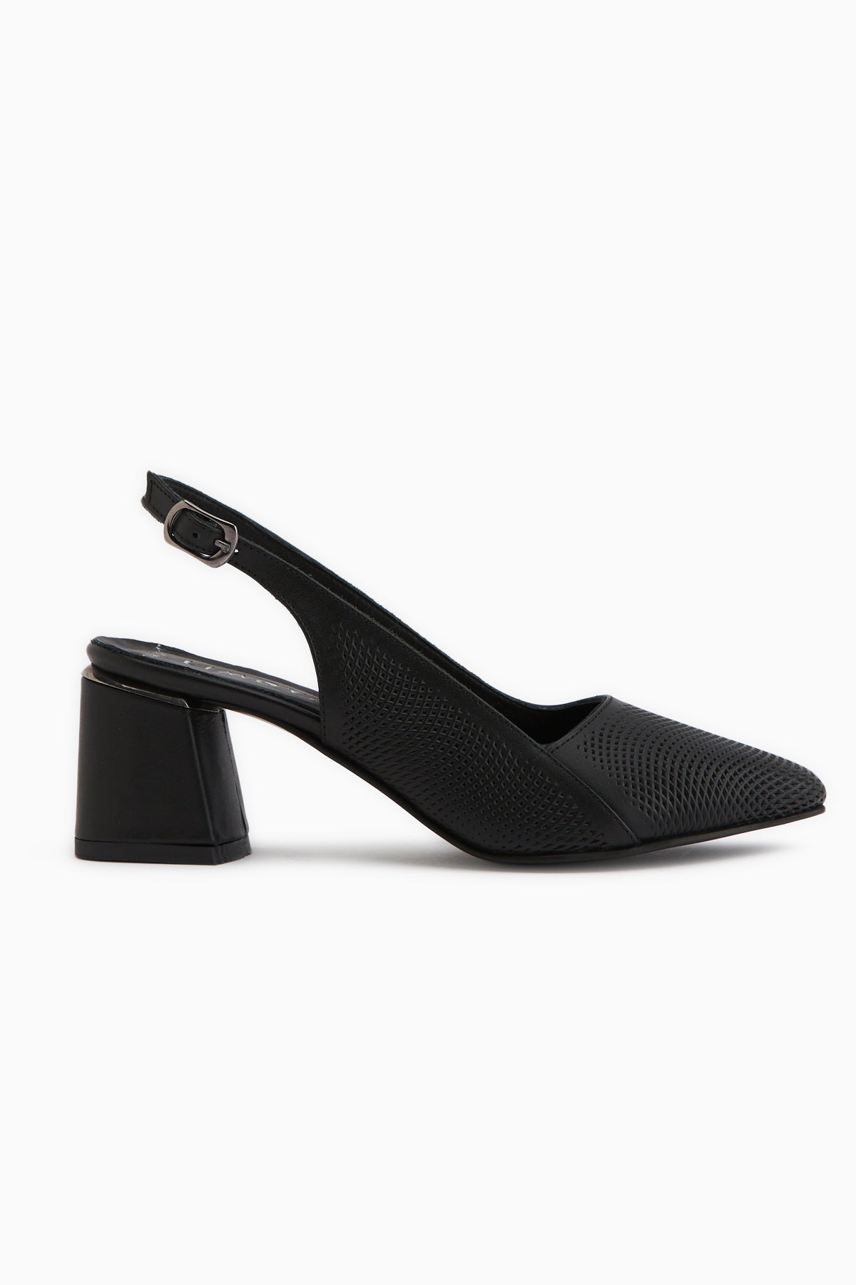 Donia Genuine Leather Black Heeled Women’s Sandal