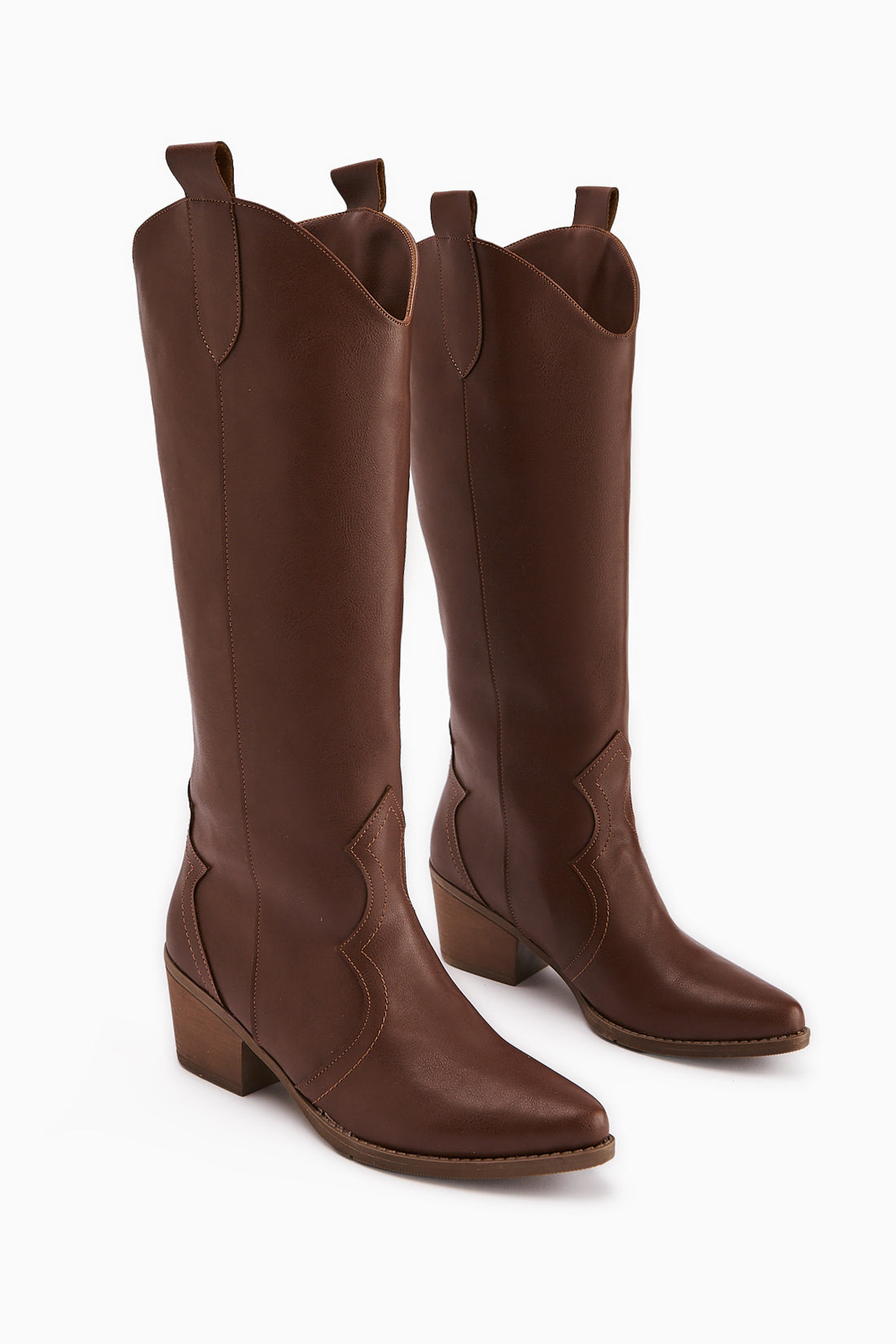Lhena Tan Western Pull-On Boots