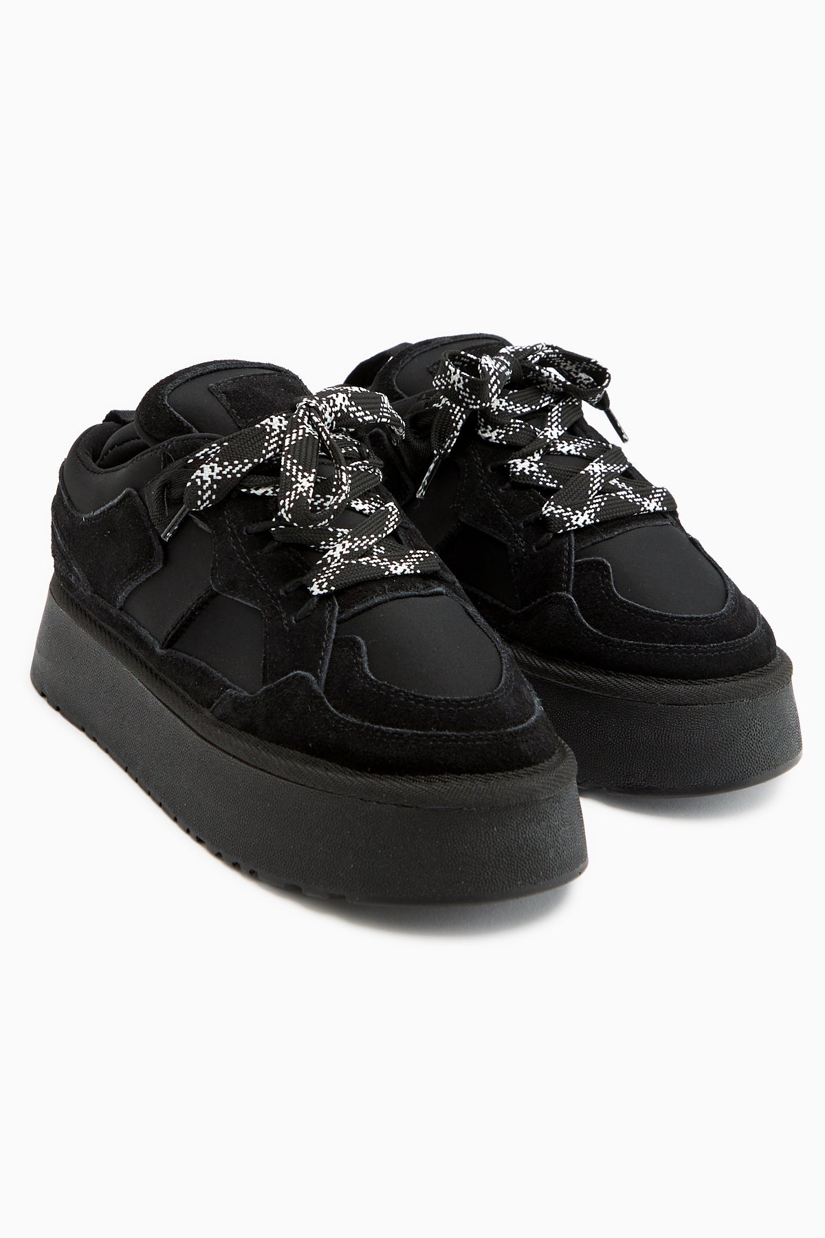 Rita – Black Suede Thick-Sole Casual Sneaker (Women)