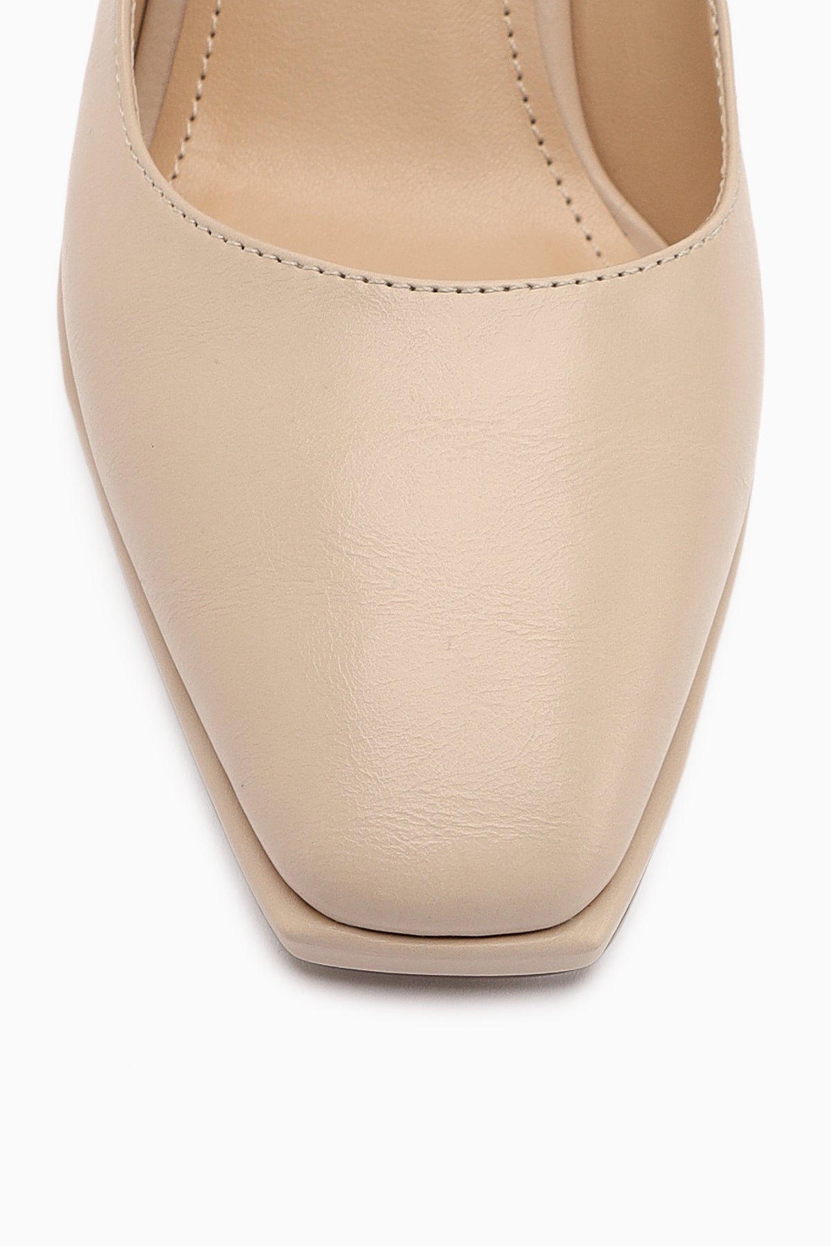 Doriana Women's Beige Square Toe High Heels