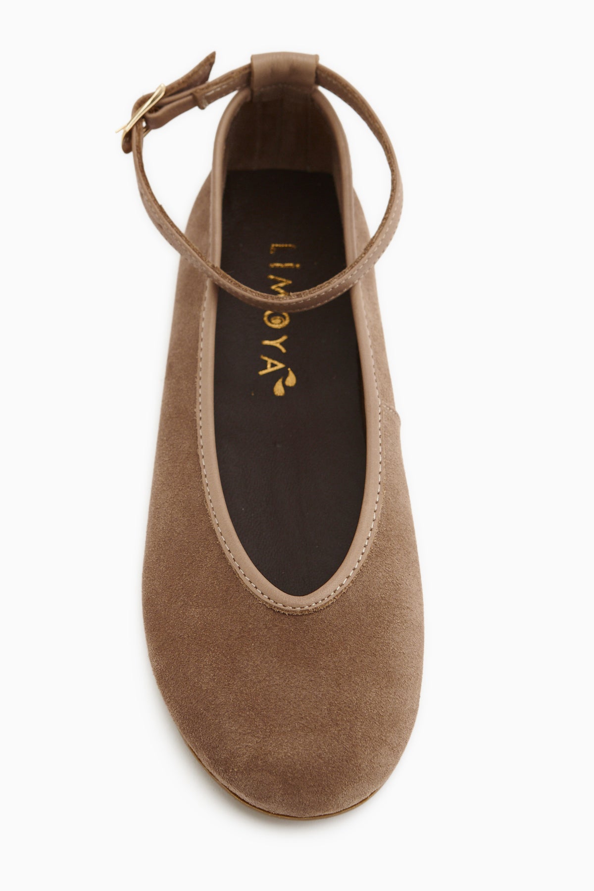 Genuine Leather Jenin Mink Suede Belted Women’s Ballet Flats