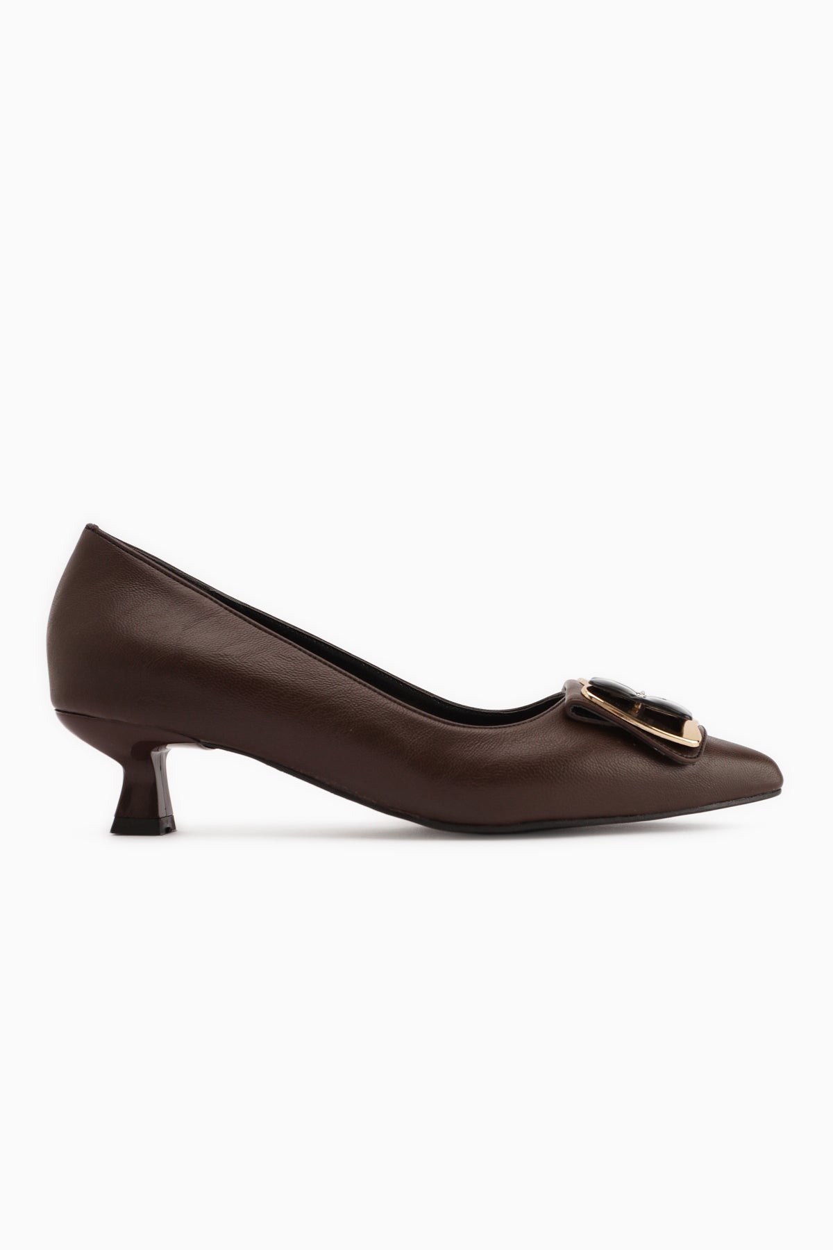 Judita – Brown Buckle Heeled Shoe (Women)