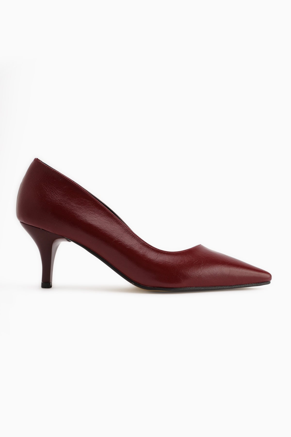 Flora – Burgundy Slim-Heel Heeled Shoe (Women)