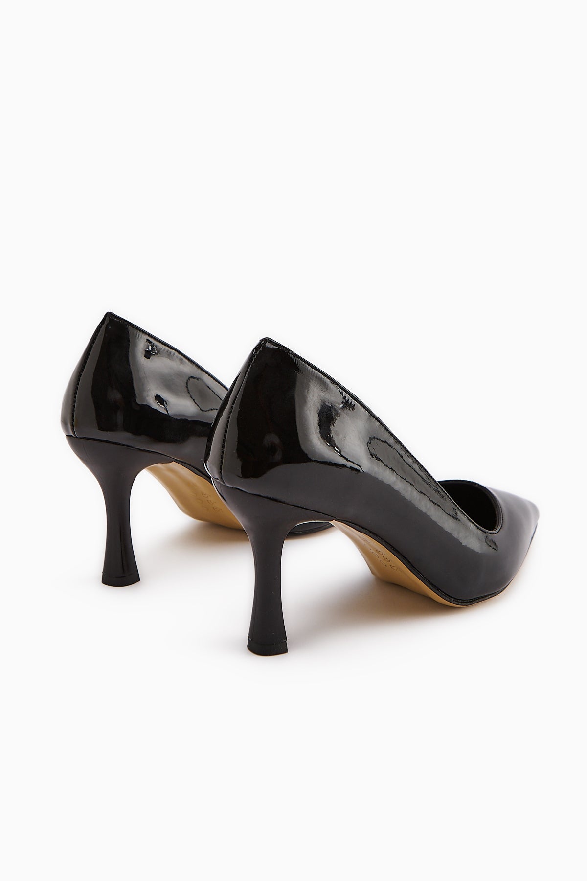 Dolly – Black Patent Vegan Material Stiletto Heeled Shoe (Women)