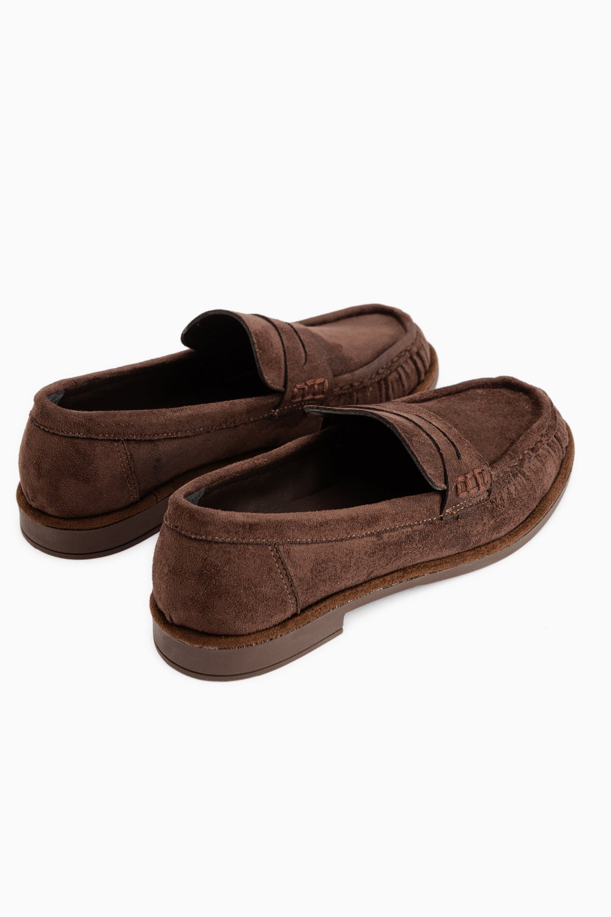Carmel Coffee Suede Penny Loafer Women’s Shoes