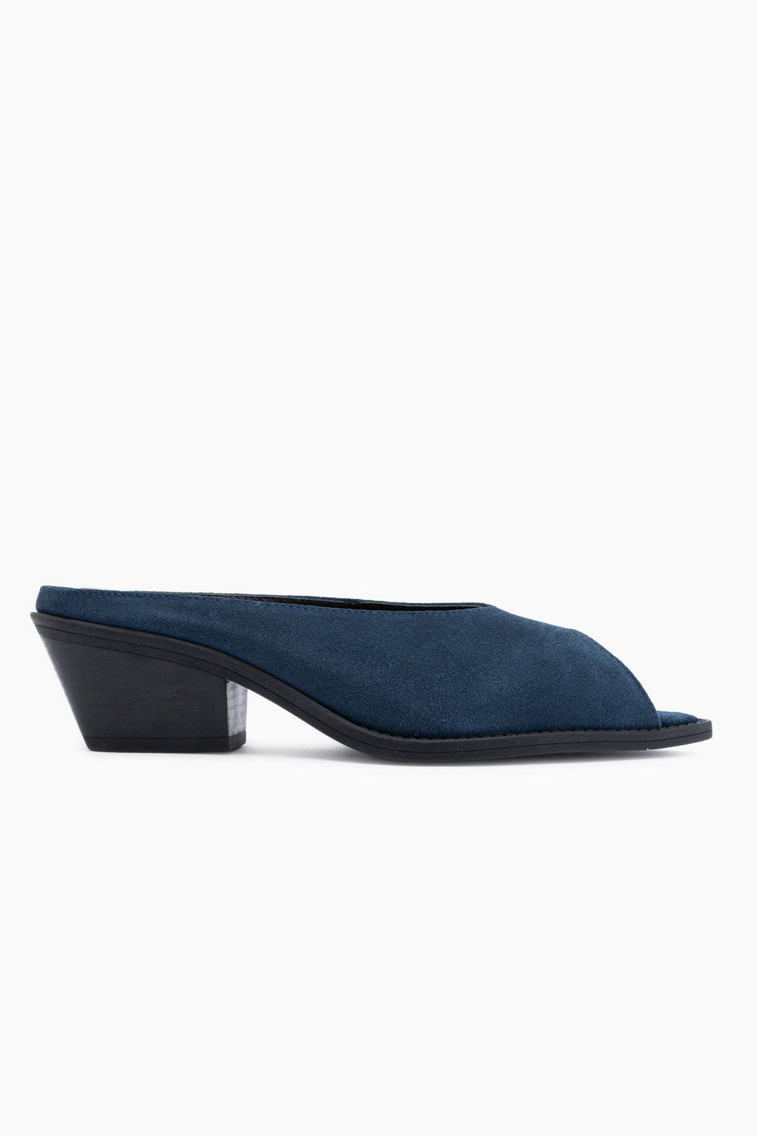 Rinesa Genuine Leather Blue Heeled Women’s Slippers