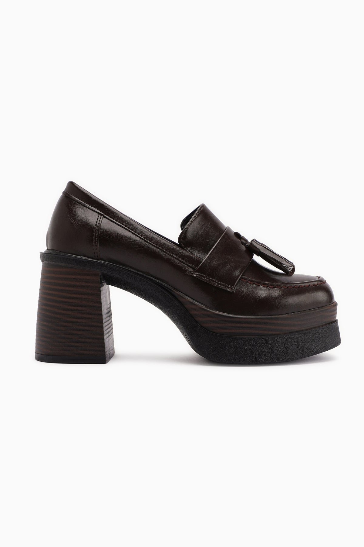 Juni – Brown Platform Heel Casual Shoe (Women)