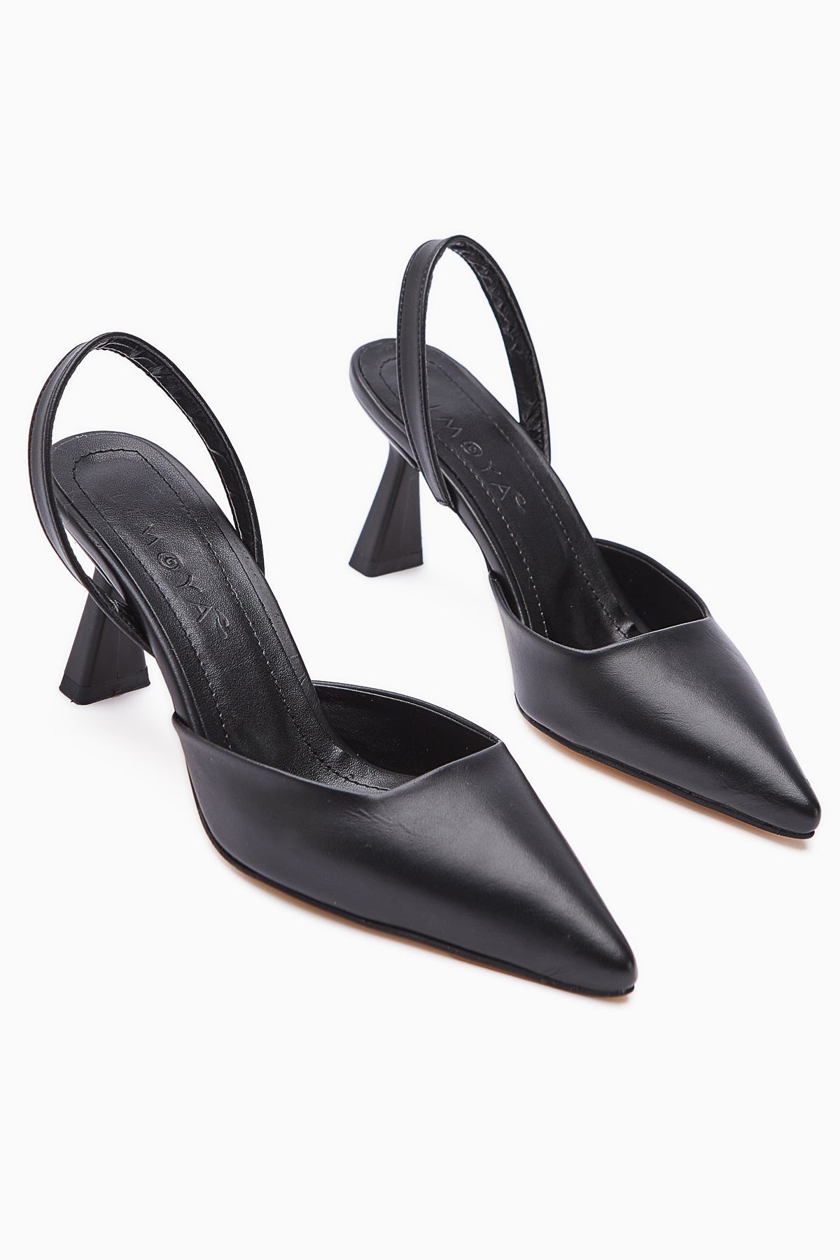 Maddy Black Pointed-Toe High Heel Sandal