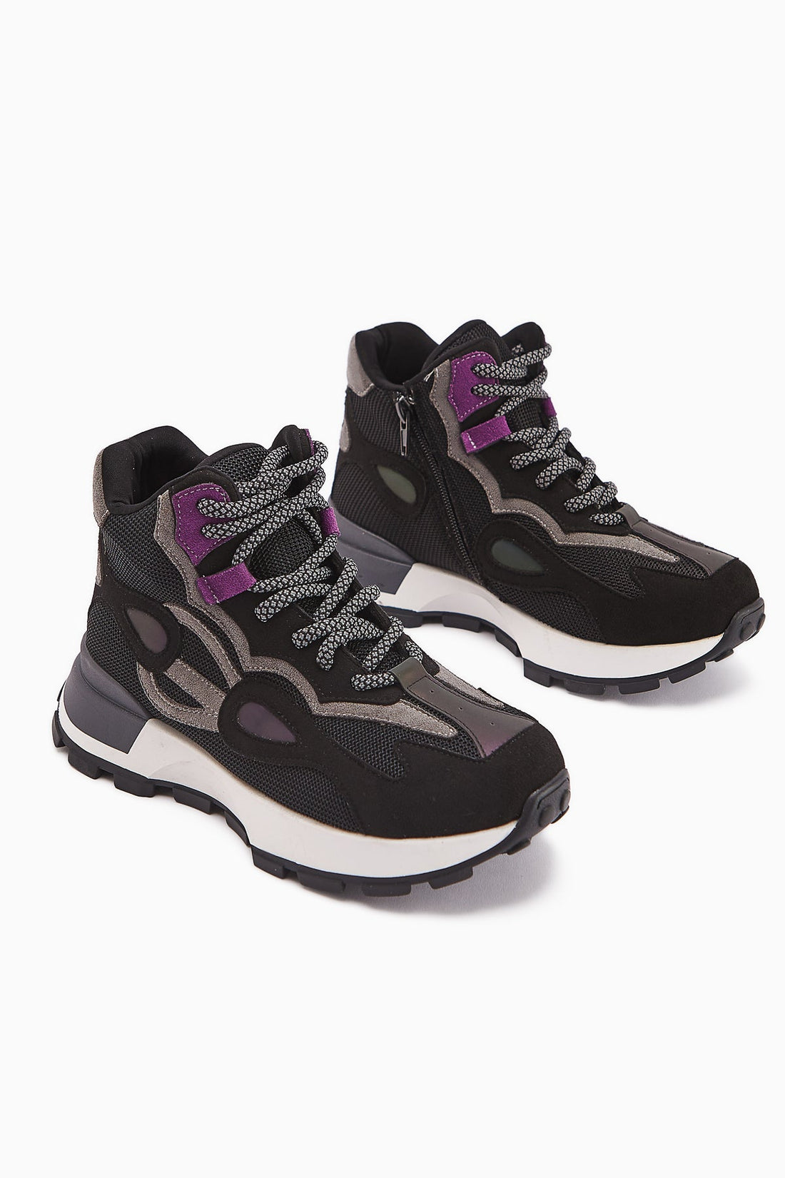 Emma Black Suede Detailed Lace-up Women's Sport Boot