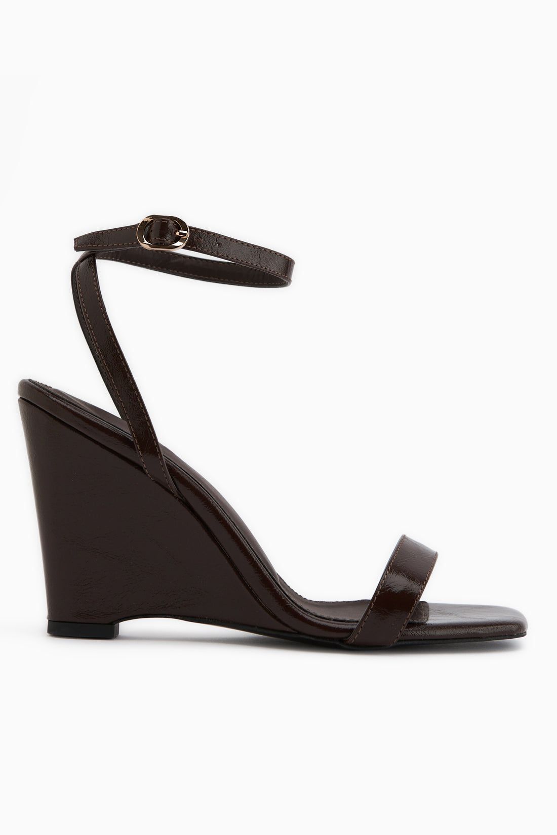 Novah Brown Ankle Strap Women’s Wedge Sandal