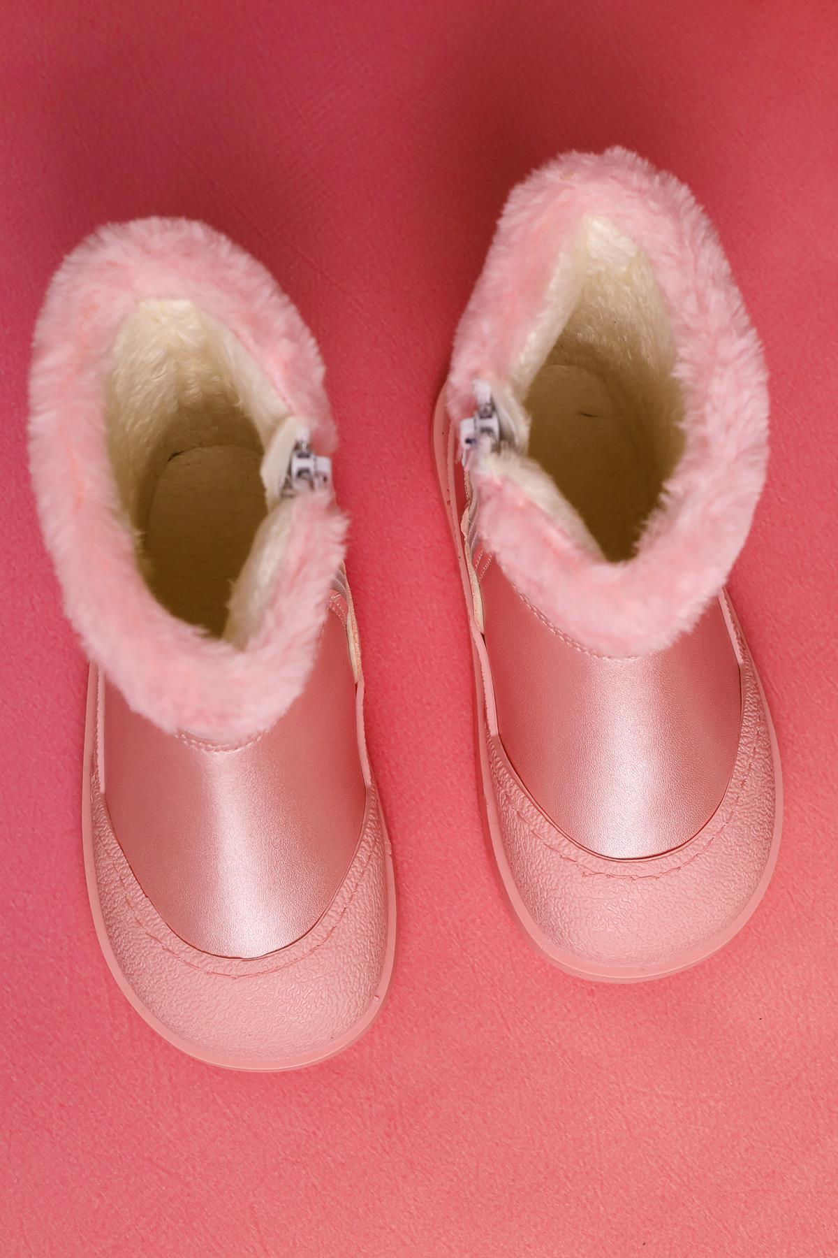 Hannah Powder Striped Character Print Fur-Lined Kids' Boots