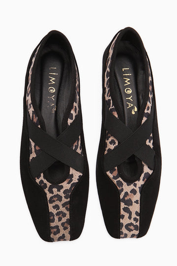 Erma Genuine Leather Black Ballerina Model Women's Flat Shoes