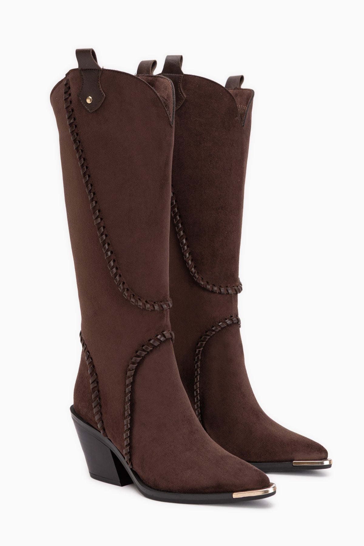 Gertie Brown Suede Stitch Detailed Women’s Boots