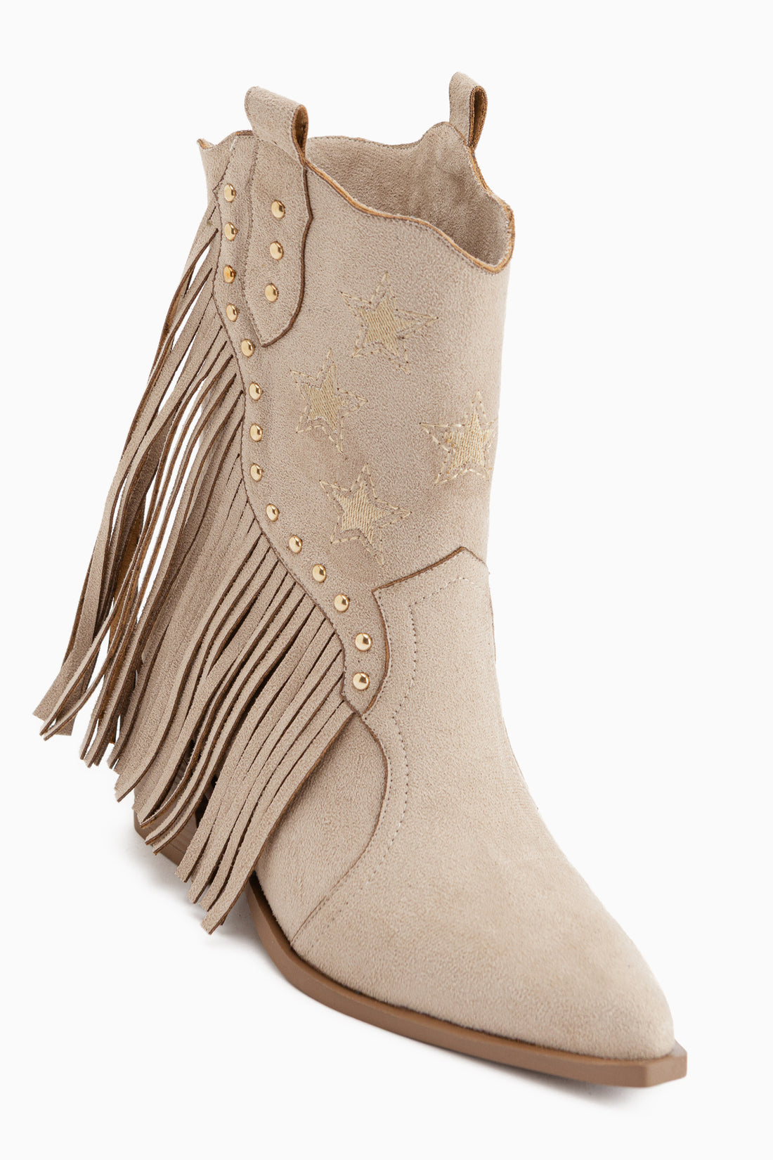 Valeria Ten Suede Fringed Star Detailed Women’s Boots