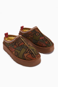 Anne-Liis Patterned Woven Detail Winter Slipper