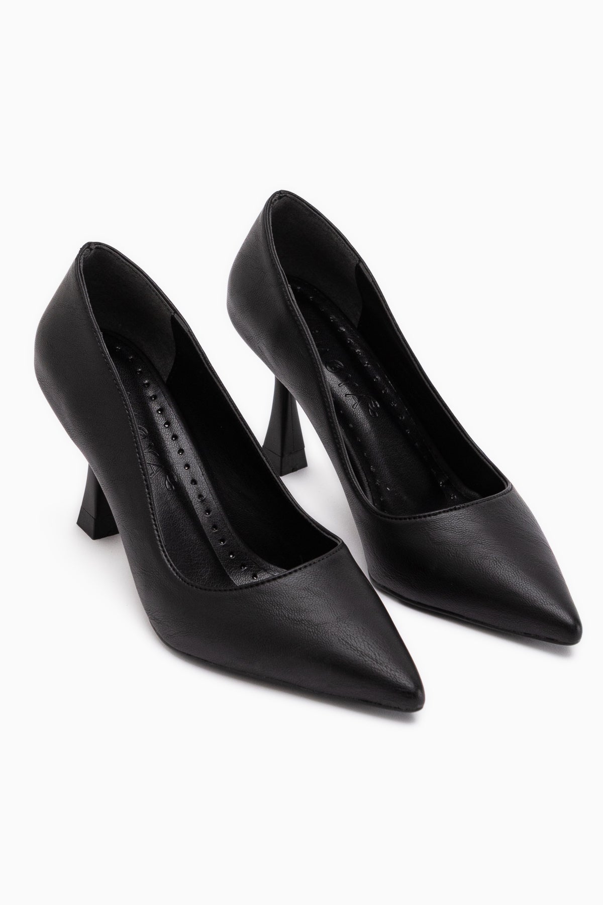 Celestine Black Crinkled Pointed Toe Women’s Stiletto