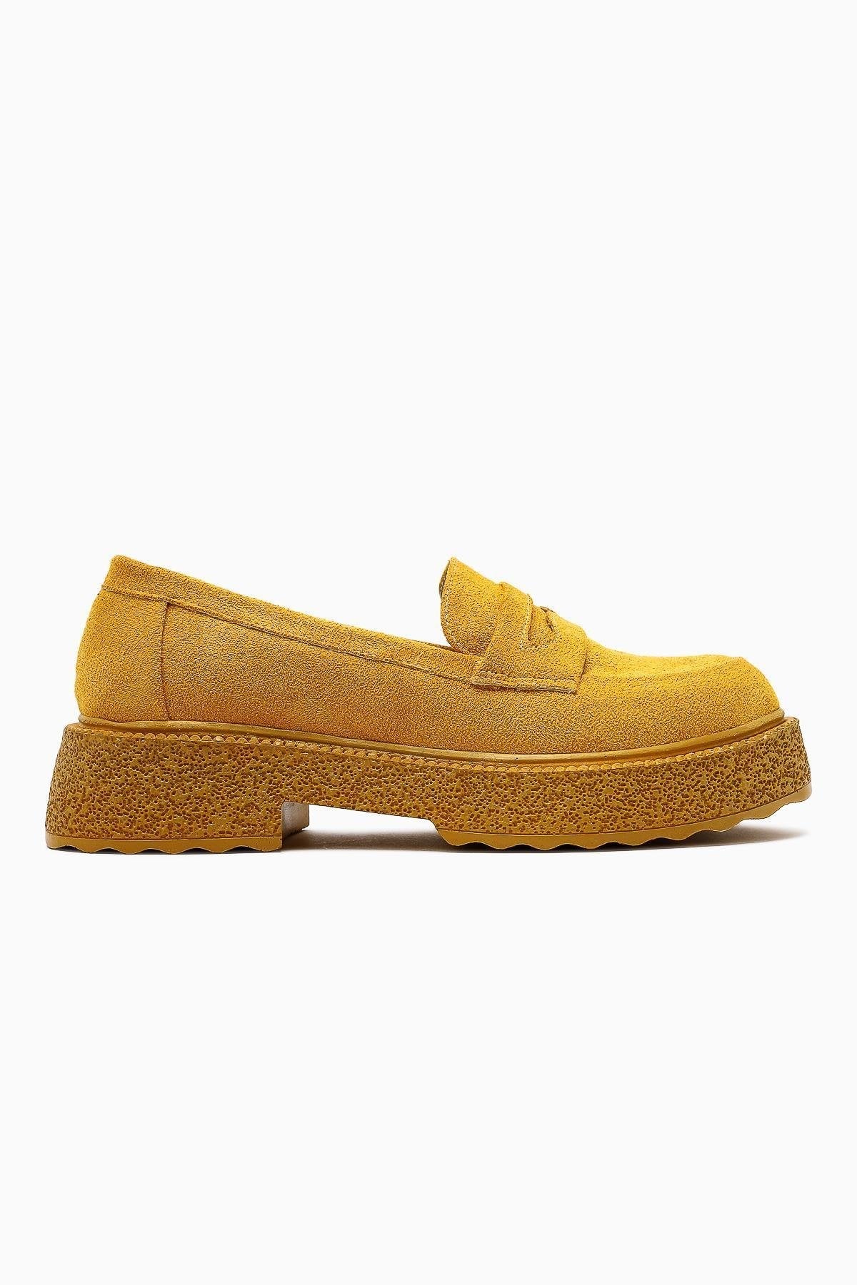 Bojan Mustard Suede Thick Soled Casual Shoes