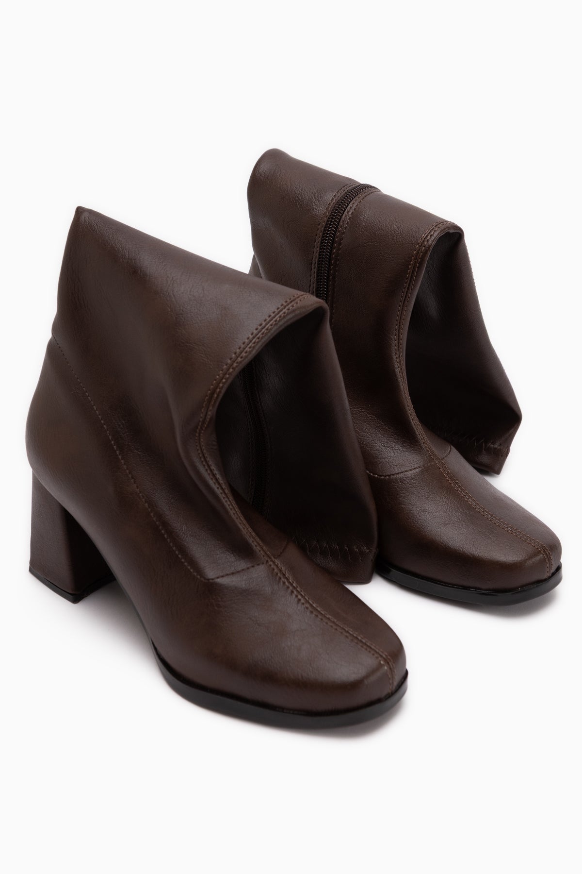 Evie Brown Square Toe Women’s Stretch Boots