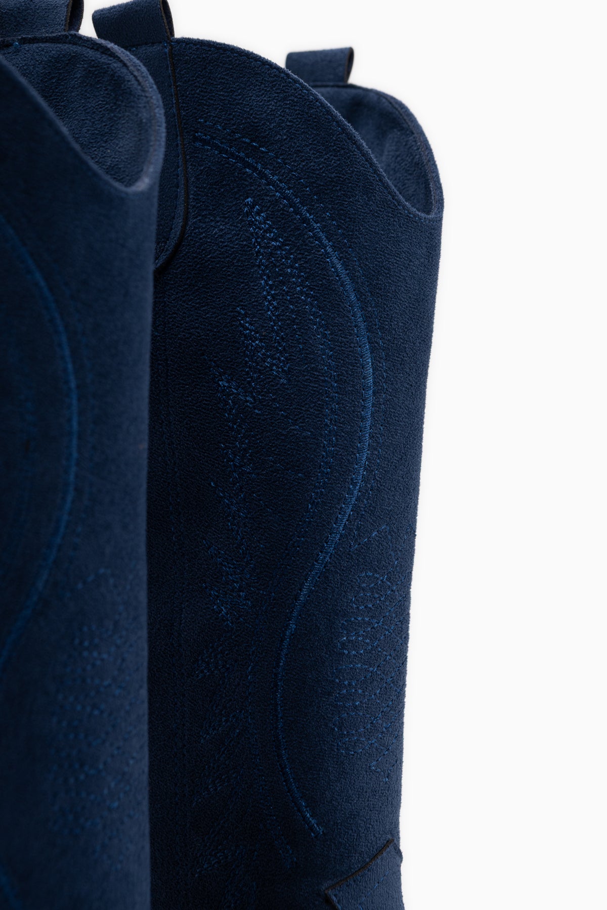 Hero Navy Suede Embroidered Cowboy Boots