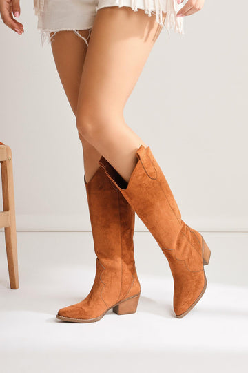 Lhena Taba Suede Western Pull-On Boot