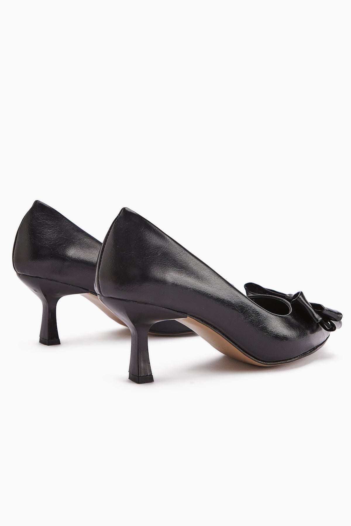 Denita Black Bow Detail Women's High Heels