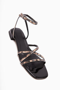 Nasima Leopard Print Ankle-Tie Women's Sandals