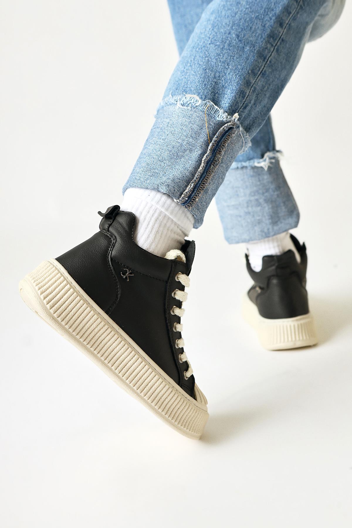 Daniele – Black Lace-Up Sport Boot (Women)