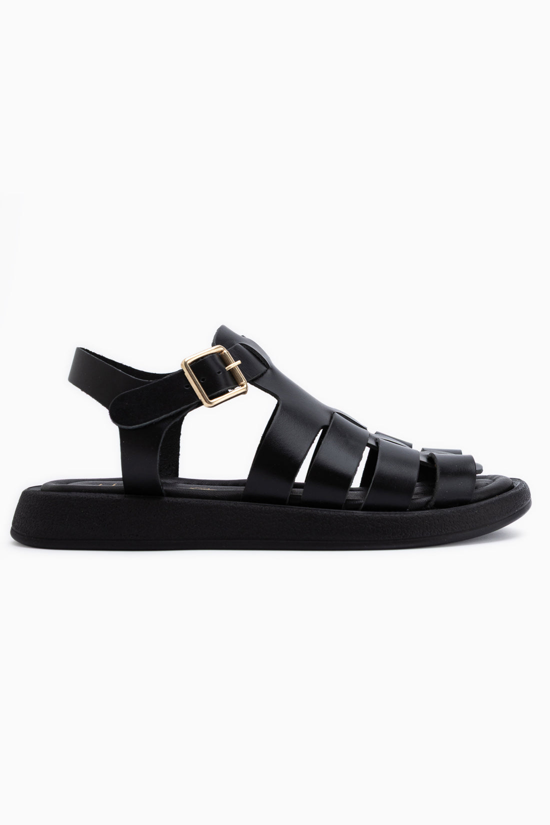 Avery Genuine Leather Black Women’s Sandal