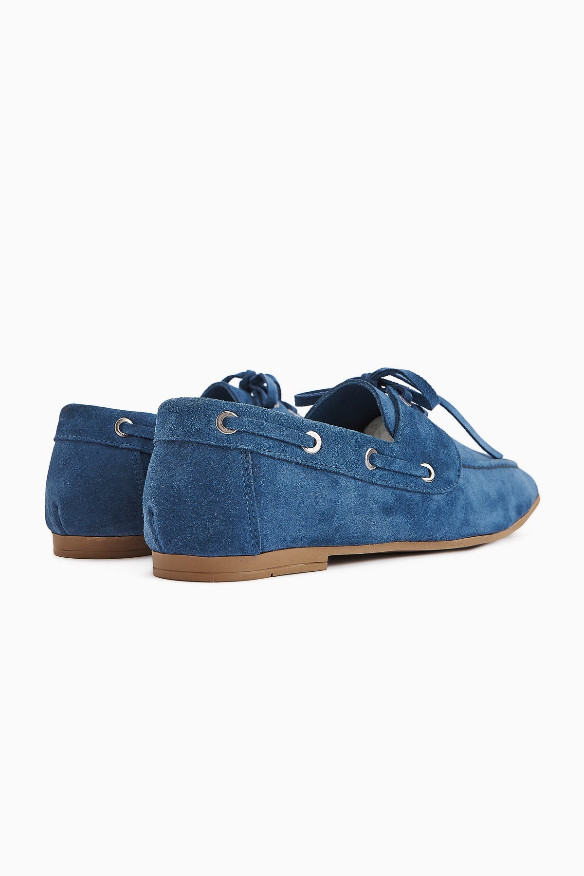 Arian Genuine Leather – Blue Suede Lace-Up Loafer (Women)