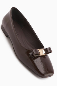 Darin Brown Bow Detailed Women’s Ballet Flats