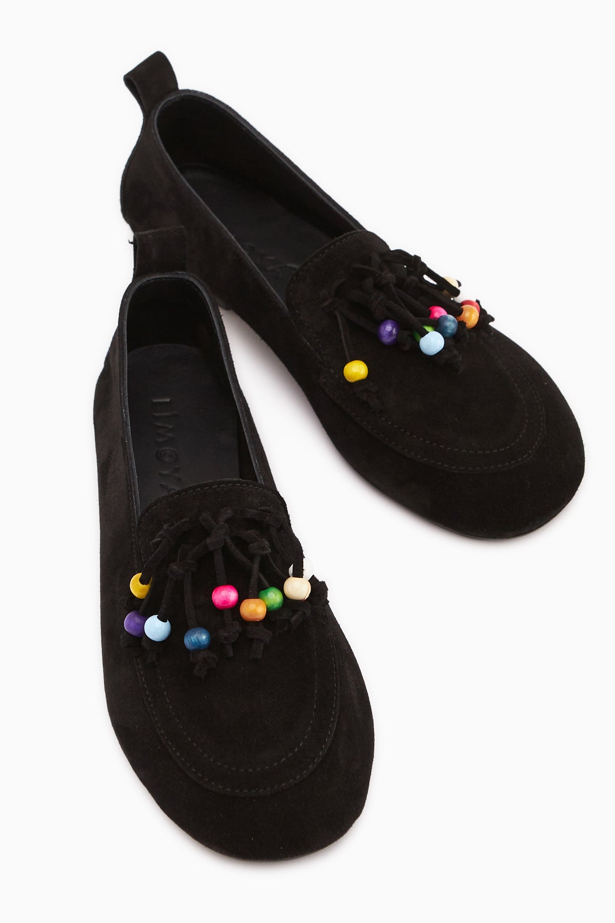 Genuine Leather Black Beaded Detailed Fringed Women’s Loafer Casual Shoes