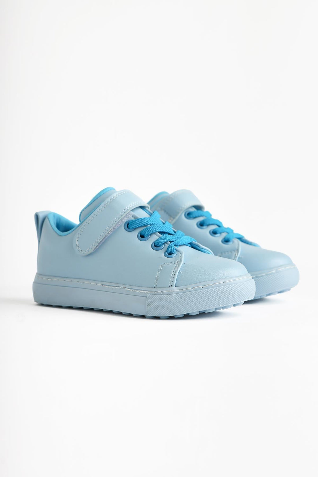 Hori Blue Lace-Up Sneaker with Velcro Detail for Kids