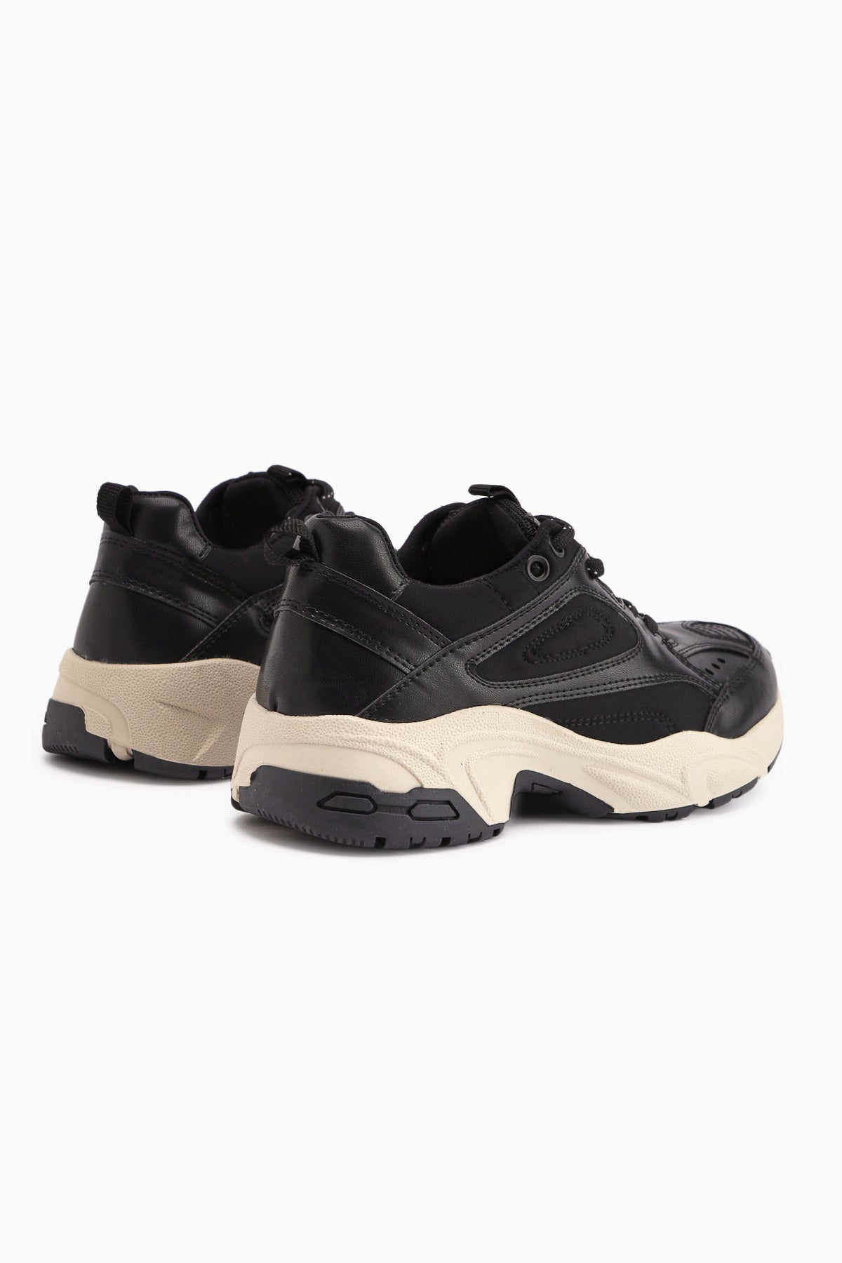 Trina – Black Lace-Up Sneaker (Women)