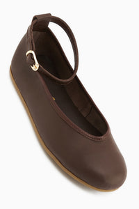 Genuine Leather Jenin Brown Belted Women’s Ballet Flats