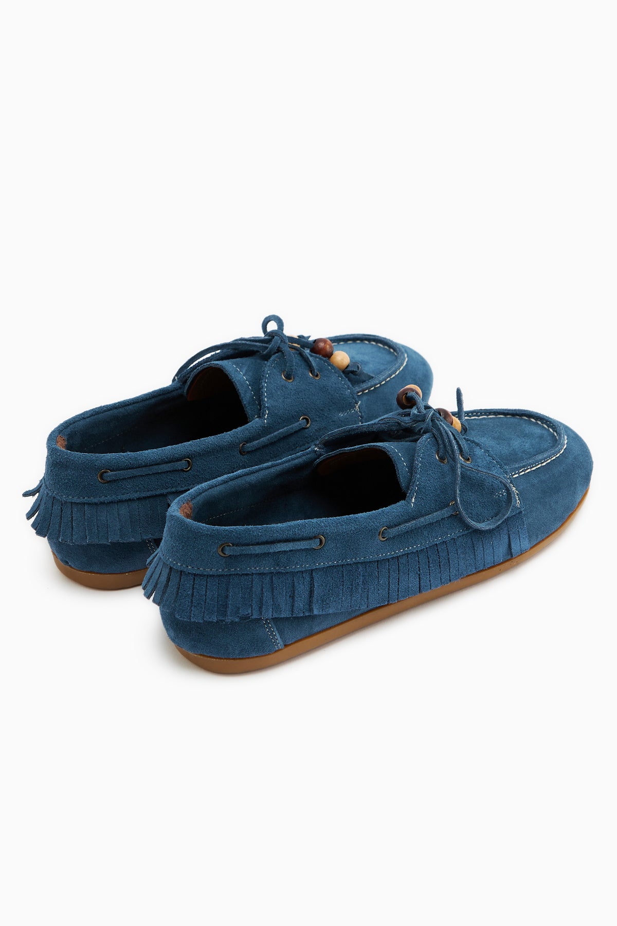 Rania Genuine Leather Denim Blue Women’s Loafer Shoes