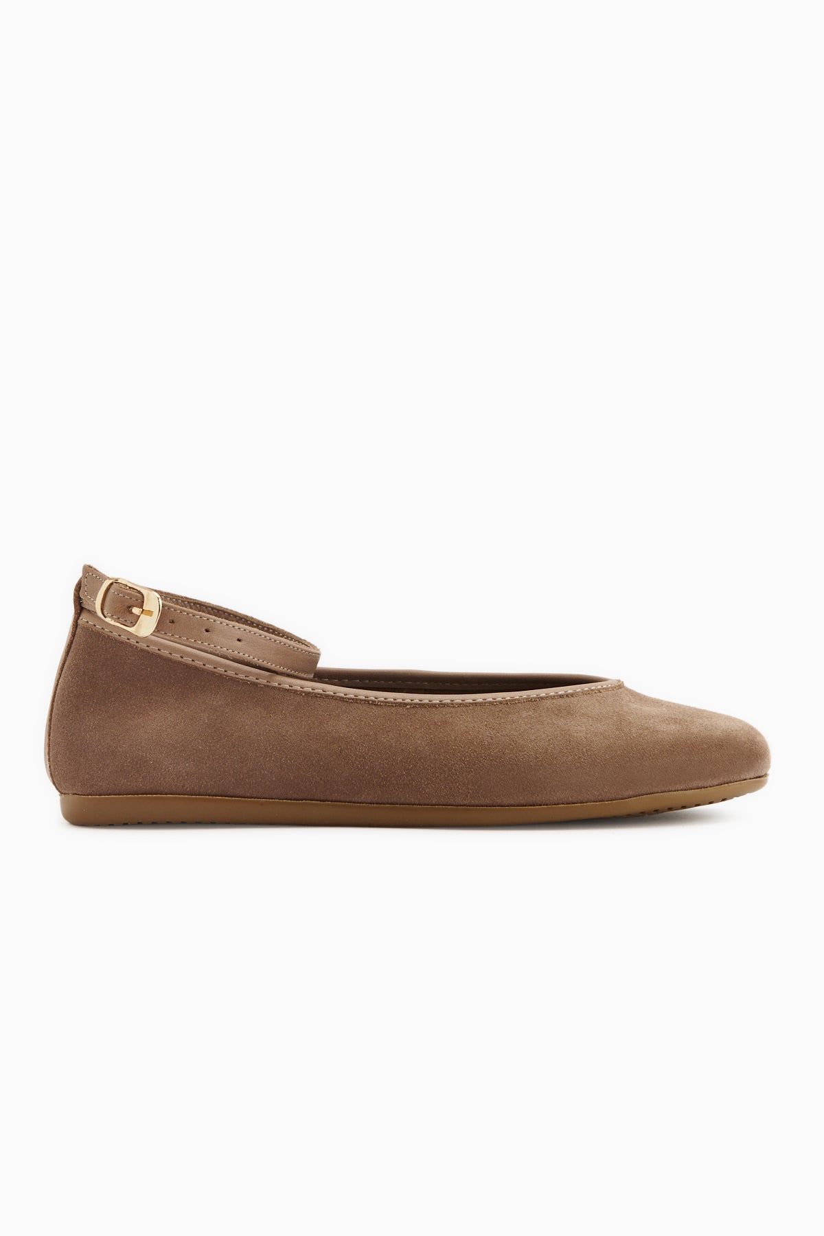 Genuine Leather Jenin Mink Suede Belted Women’s Ballet Flats
