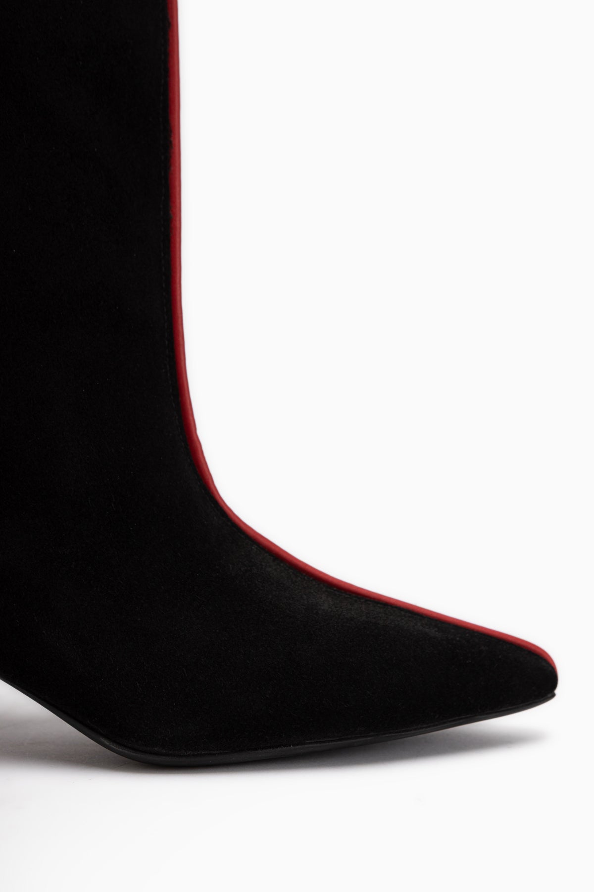 Gena Genuine Leather Black Suede Short Heeled Women’s Boots