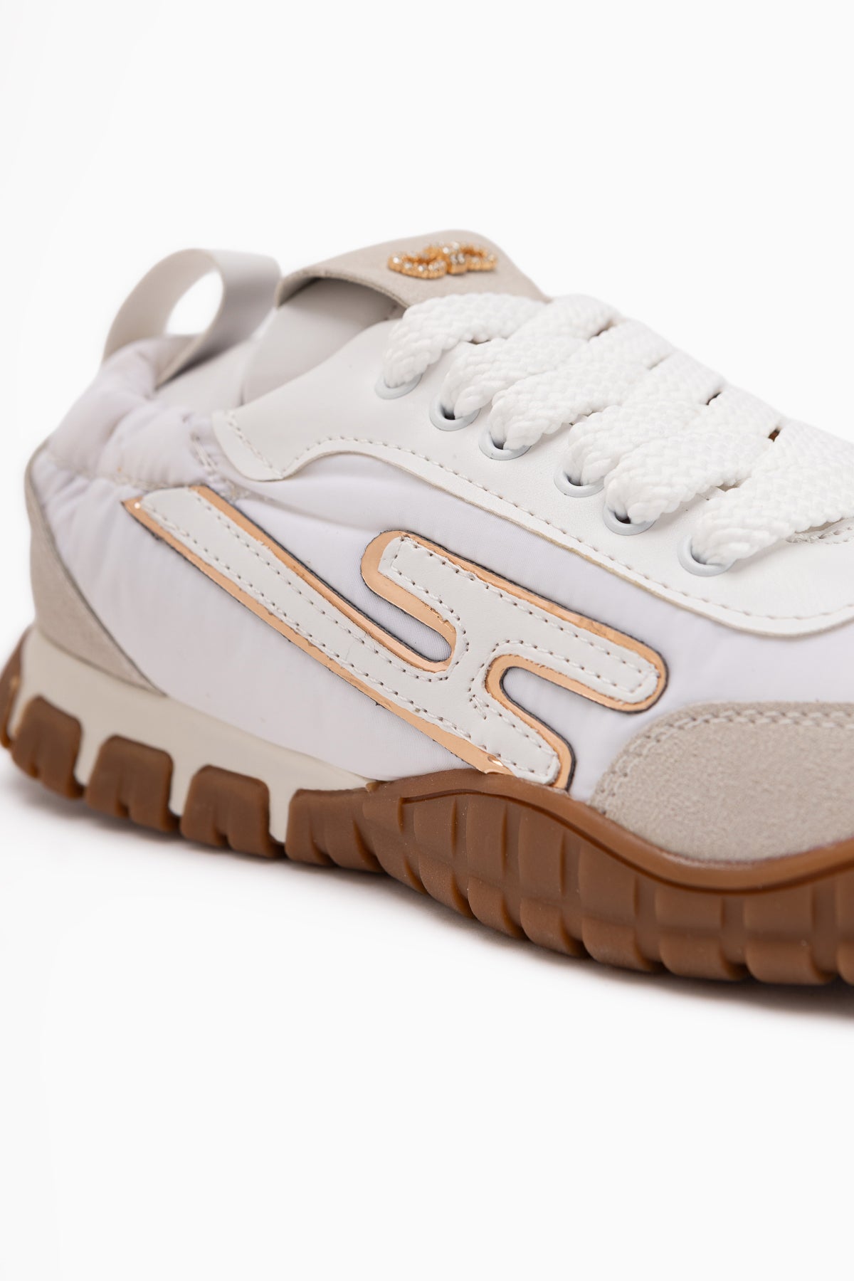Jessica White Beige Suede Detailed Women’s Sneakers