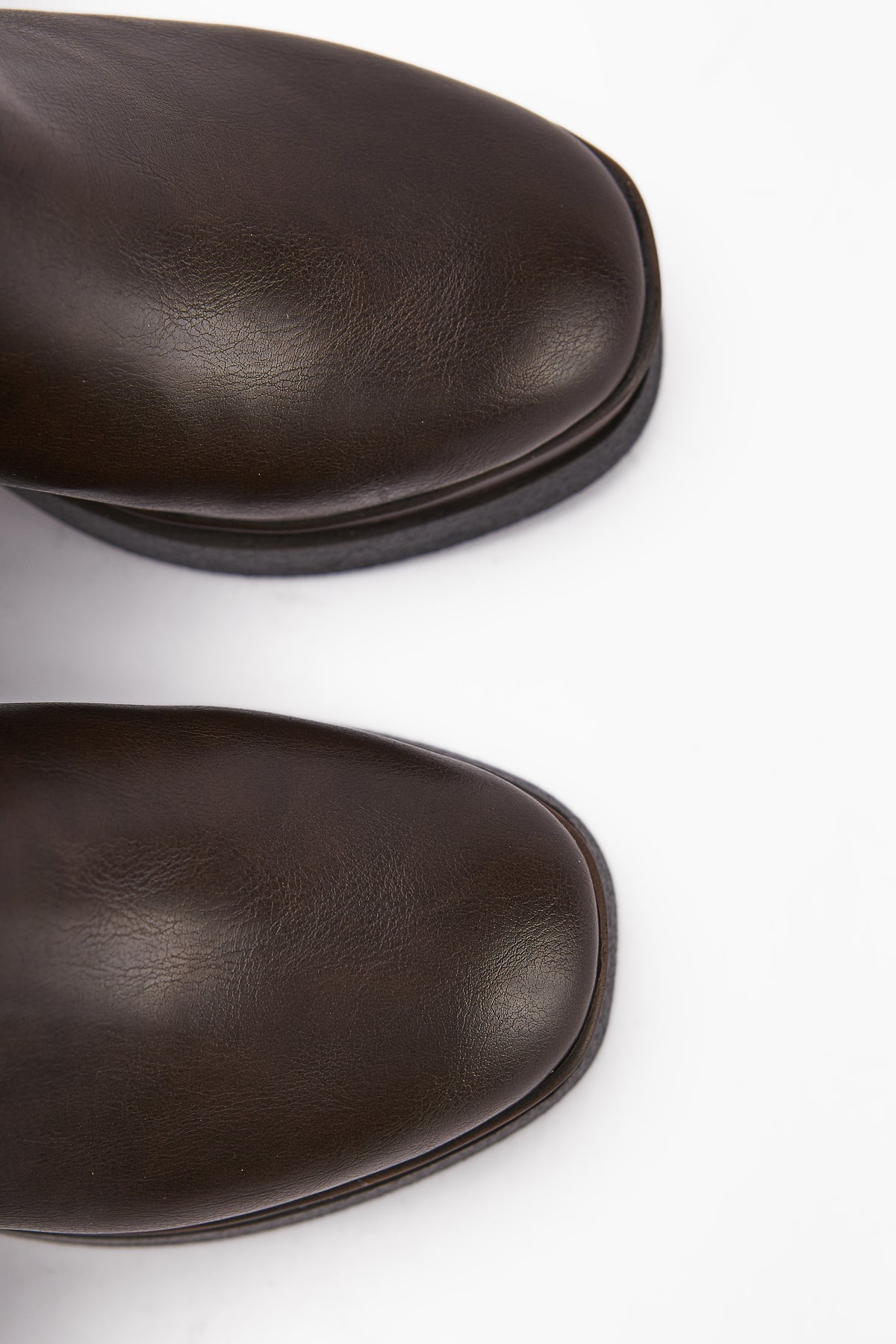 Hilda Coffee Buckle Detail Platform High Heel Women's Boot