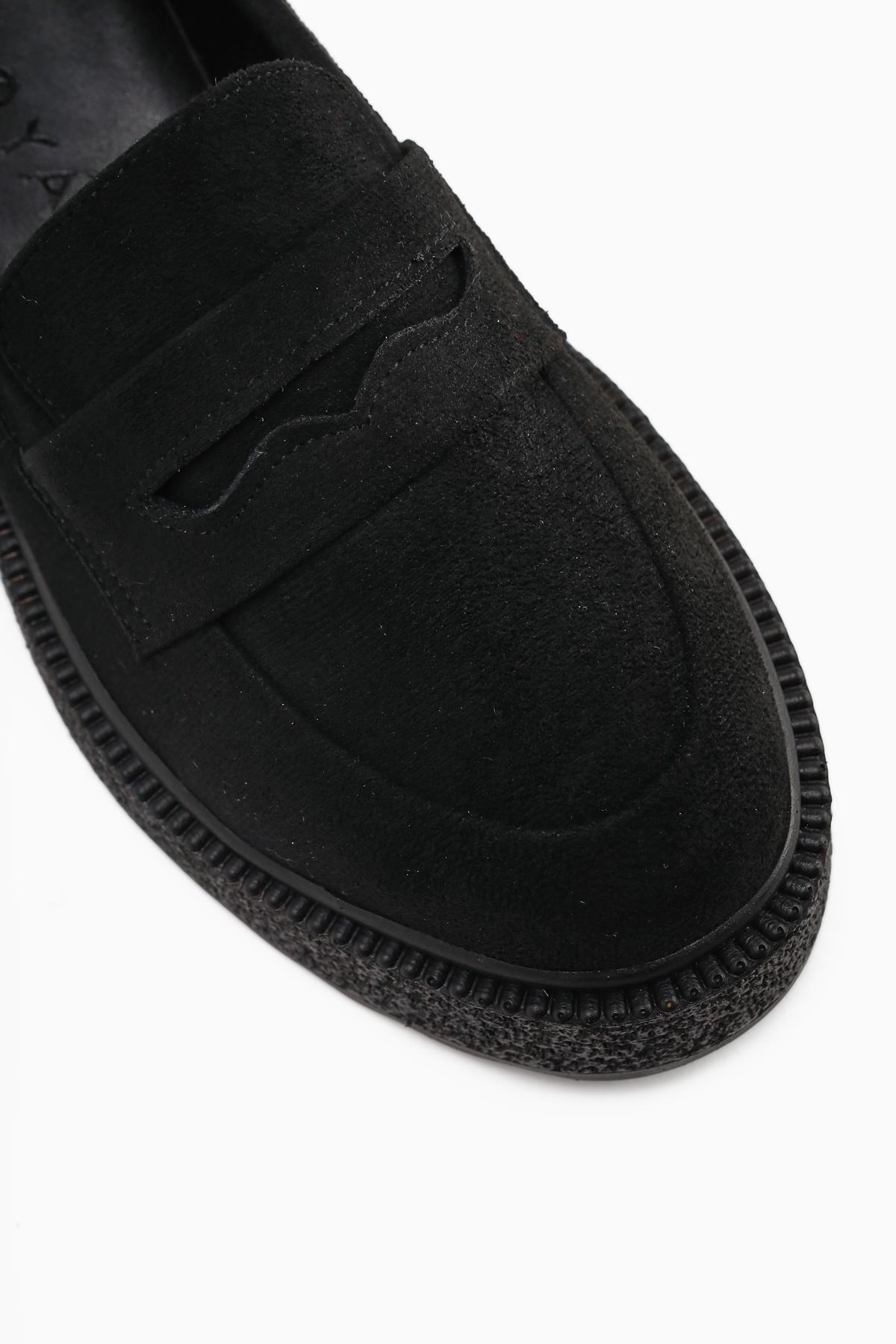 Bojan Black Suede Thick Soled Women's Casual Shoe