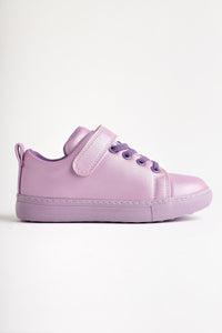 Hori Lilac Lace-Up Sneakers with Velcro Detail for Kids