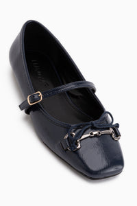 Andela Navy Single Strap Women’s Ballet Flats